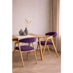 PRODUCENT Krzesło Dębowe KR-201 Kolor Tkaniny Fioletowy